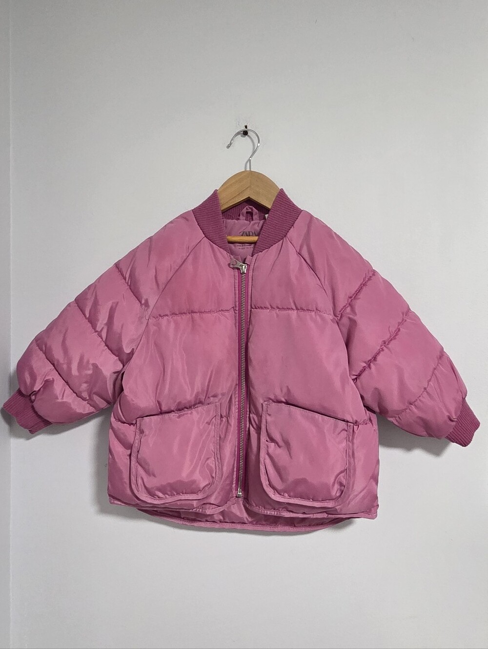 Zara Kids Puffer Jacket bomber-style design